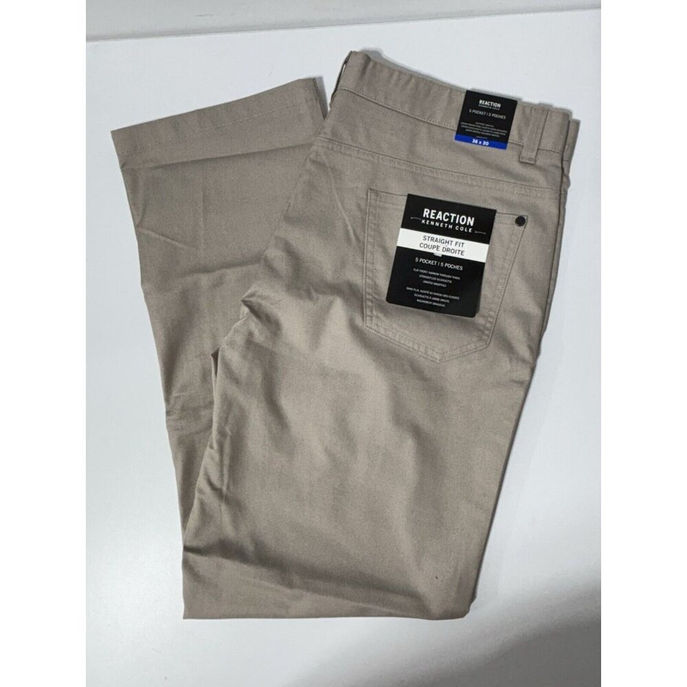 NEW WITH TAGS Men's REACTION Kenneth Cole Straight Fit 5 Pocket Pant 36x30